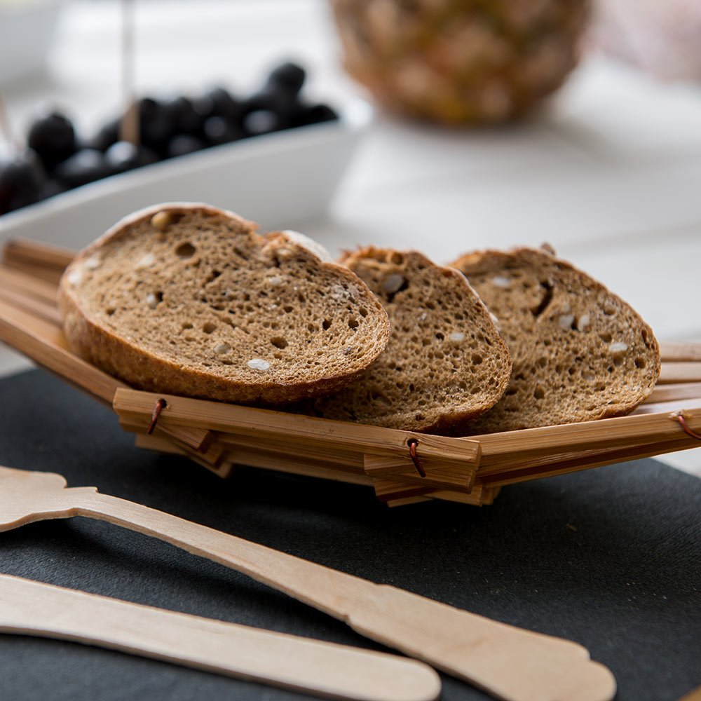 Bamboo Bread Basket - Elegant Serving Basket -3 Bamboo Bread Basket - Elegant Serving Basket -3