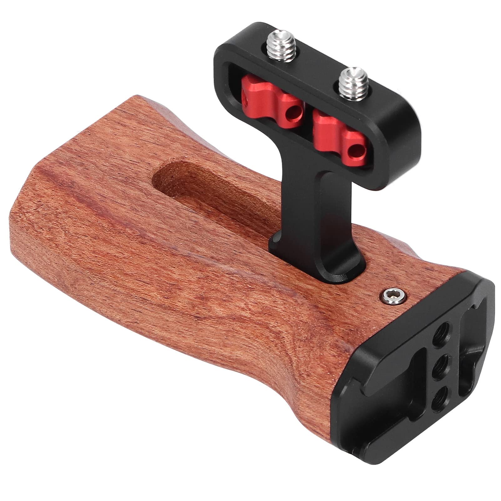 Jaula Universal para Cámara de Vídeo, de Madera con Soporte de Zapata Fría para Monitor, Iluminación de Micrófono, Orificio para Tornillo de 1/4 Pulgadas