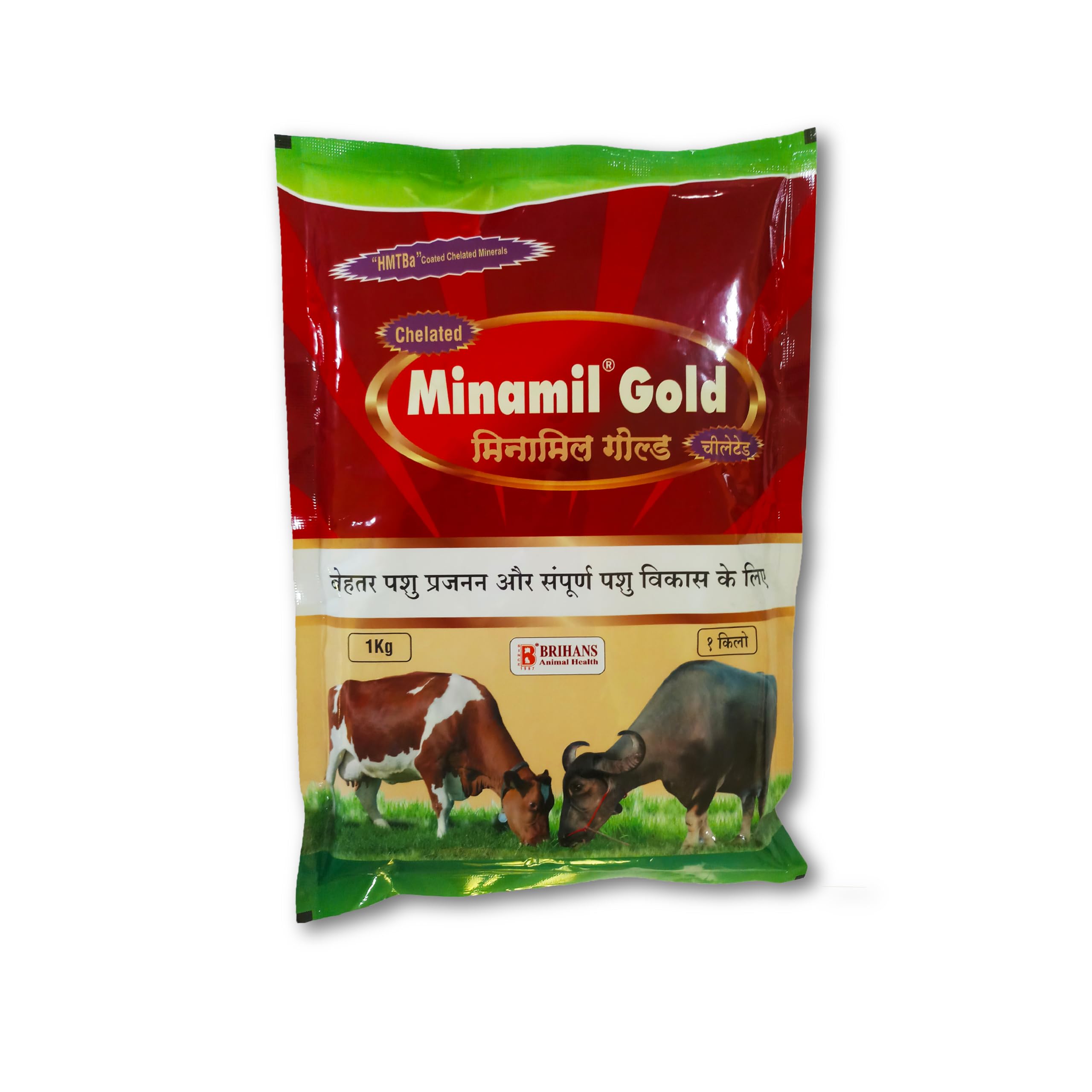 Brihans Animal Healths Minamil Gold | Calcium,Vitamin, Mineral Mixture Powder of Methochelated | Dairy Feed Supplement for Cow, Buffalo & Goat | 1Kg (B0CZ9JNY1Q) Amazon Price History, Amazon Price Tracker
