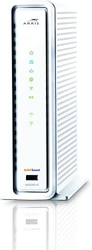 Arris SURFboard SB6121 DOCSIS 3.0 Módem de cable, color negro, 5.2 5.2 pulgadas, certificado renovado, Blanco