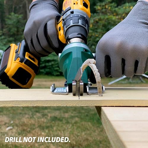 Miniatura 5 de PacTool SS704 Snapper Shear Siding Pro - Cizalla de corte de revestimiento - Accesorio de taladro inalámbrico - Herramientas eléctricas profesionales