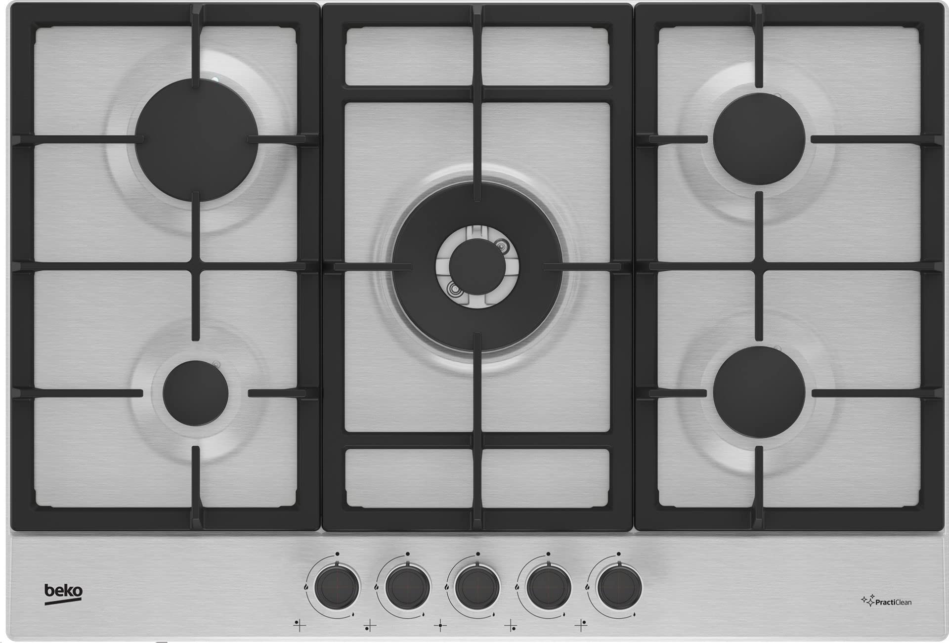 Piano cottura a gas da Incasso 5 Fuochi (Wok) larghezza 75 cm - HIAW75225S