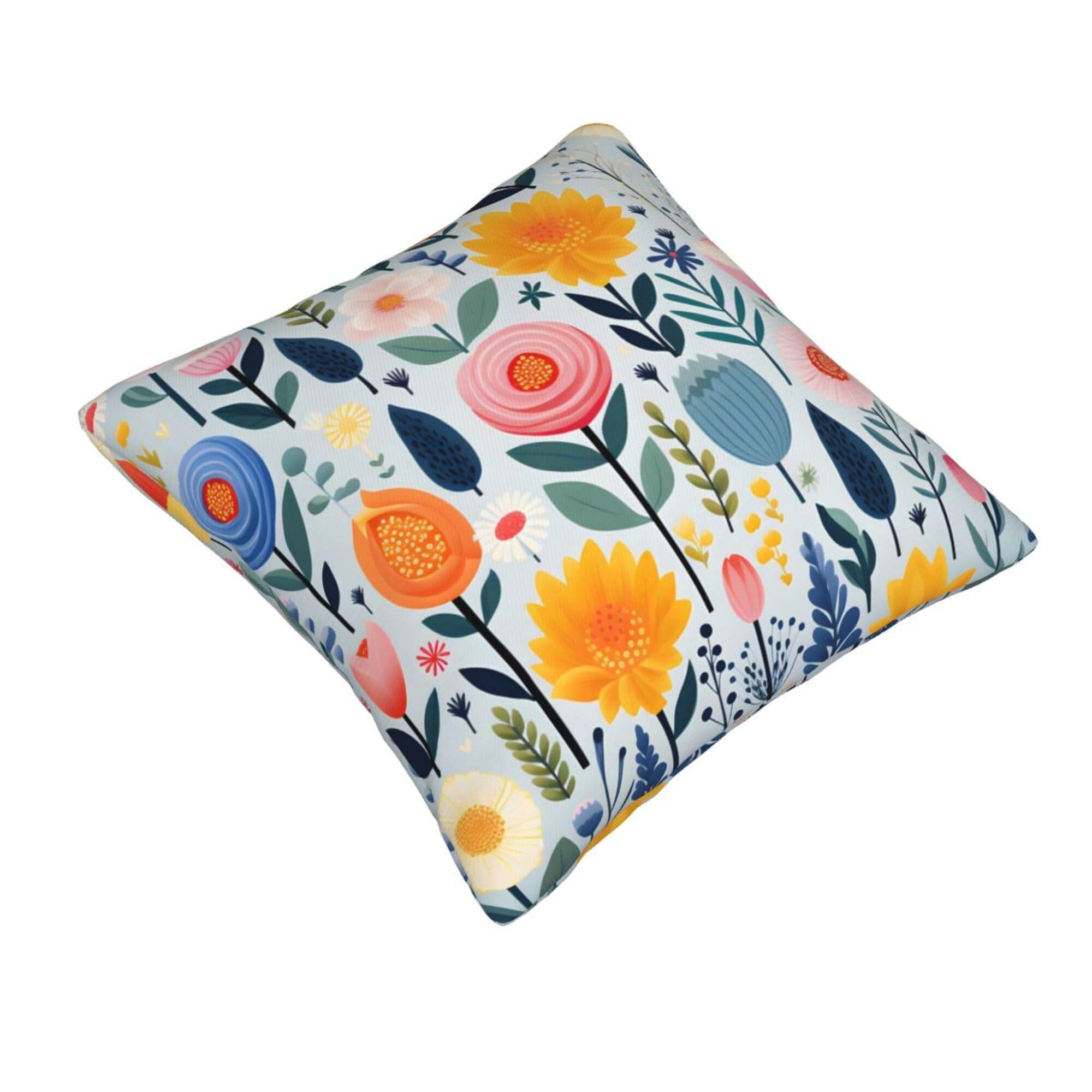 Amazon.com: AYCZN Cute Rose Sunflower Throw Pillow Cover, Colorful