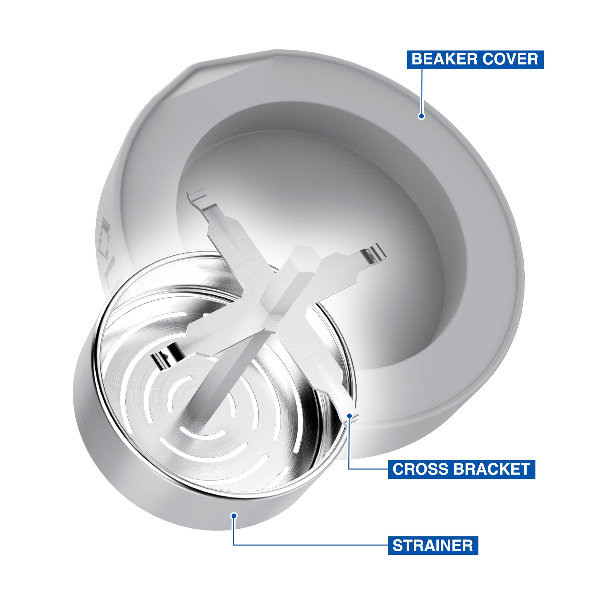 Life Basis Limpiador ultrasónico Joyería 870ml Professional con Vaso y Tapa de 500 ml [Versión actualizada]