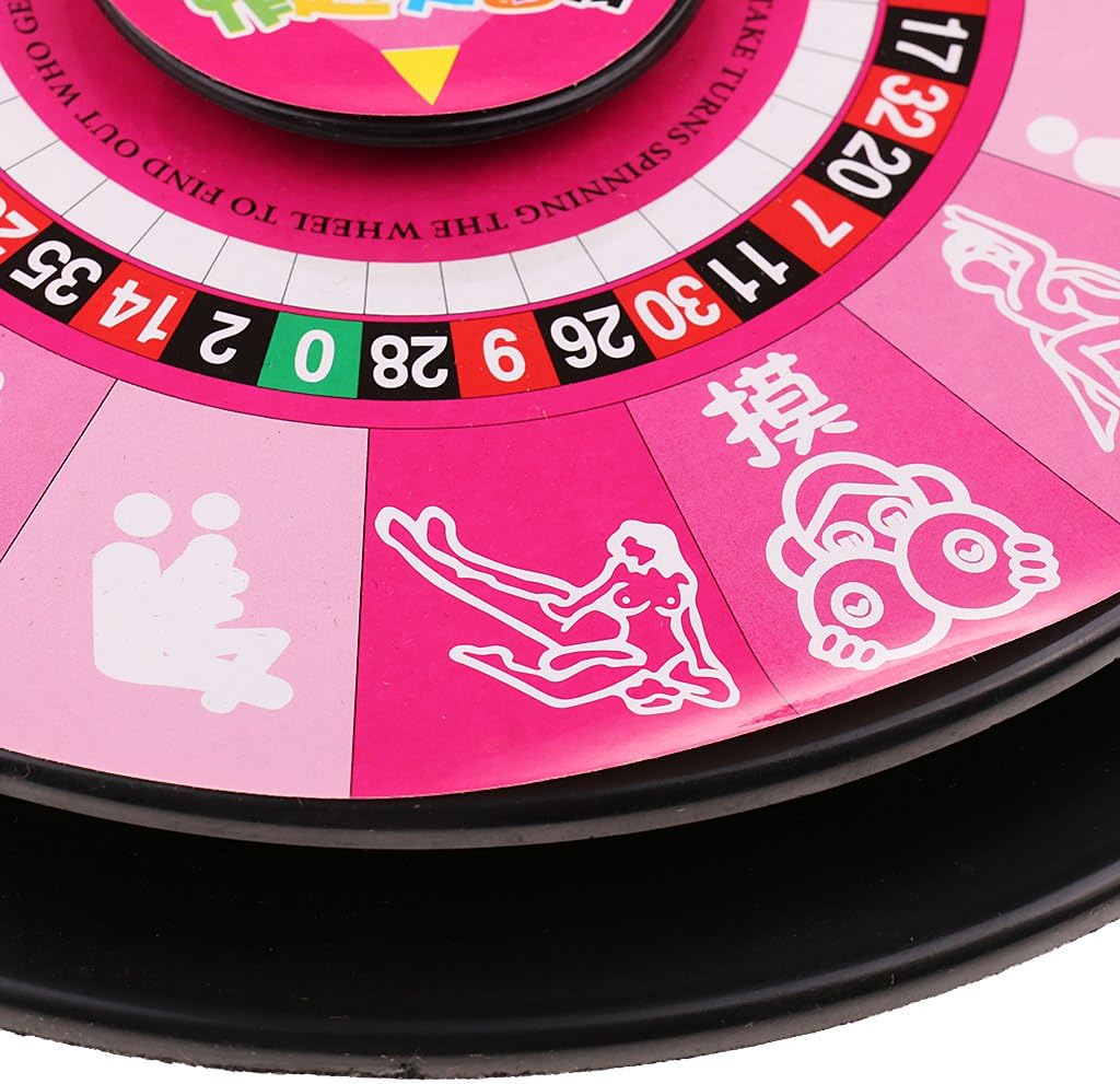Adults Game Action Turntable Party Supplies - Pink Bachelor Party Toy 6.7 Inch Diameter Turntable Game for Lovers, Couples, Ladies Night - Plastic Party Favors for Parties image 3