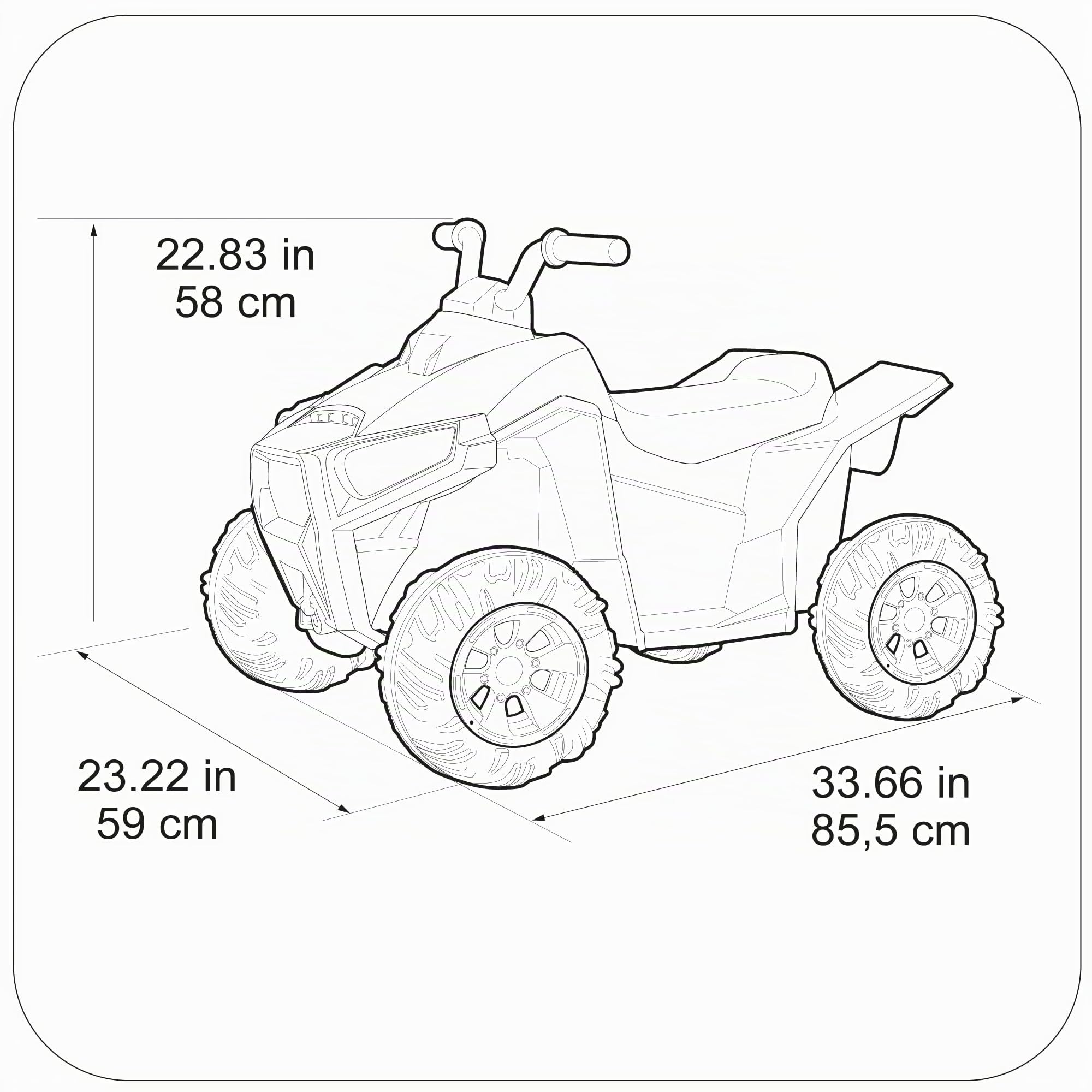 FEBER - Quad Boxer 12V, un posto, elettrico, con ruote larghe per maggiore stabilità e velocità massima 5 km/h, per bambine/i dai 3 anni, Famosa (FEN03000)