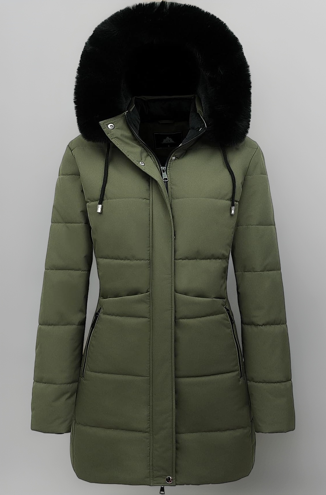 MOERDENG Women's Winter Puffer Coat Thicken Fleece Lined Down Jacket Waterproof Faux Fur Detachable Hooded Parka