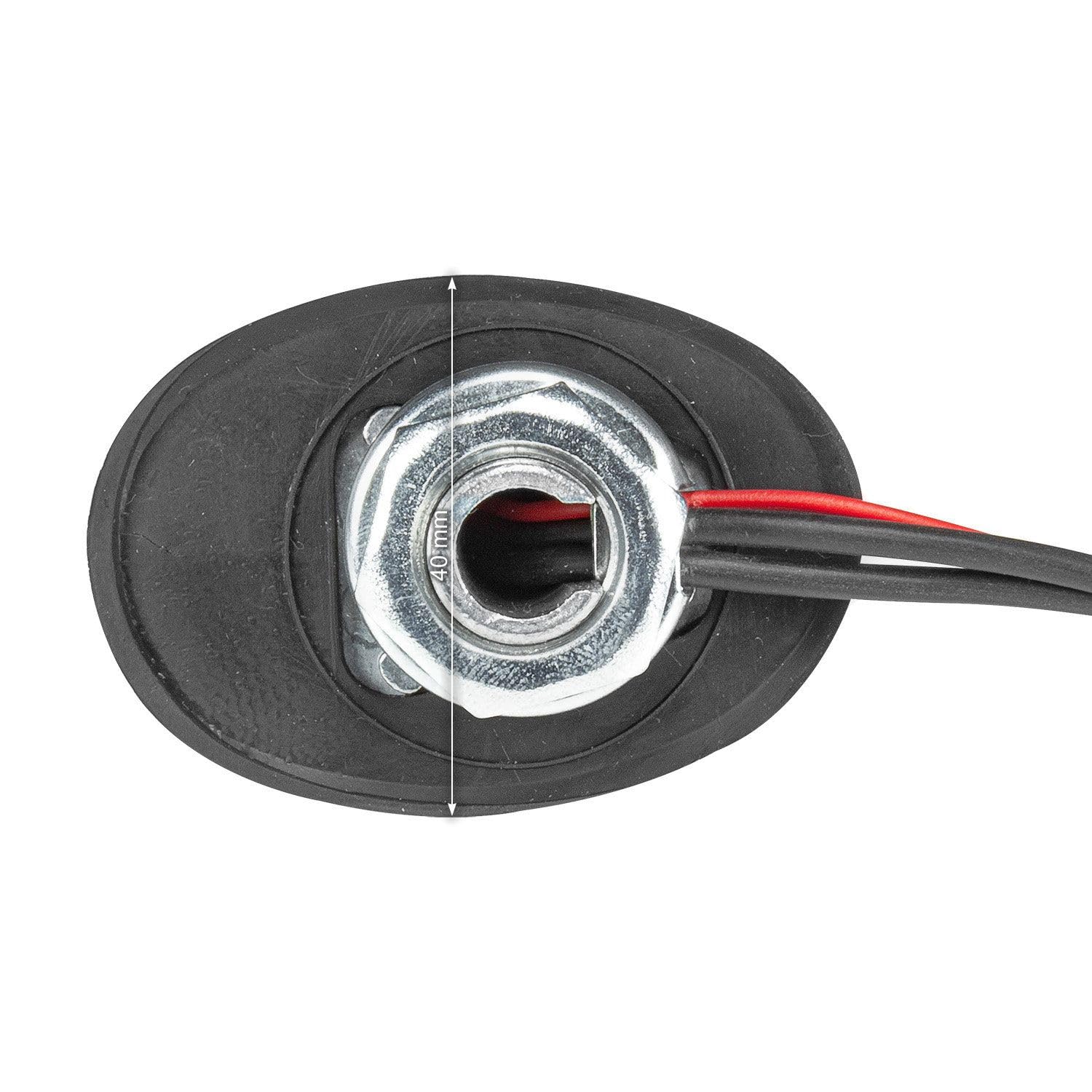 tomzz Audio 1000-069 Antenne Dab pour Voiture, antenne de Toit combinée Dab+ FM AM avec amplificateur SMB DIN, Angle de 72 degrés, câble de 7,5 m, pour Break, Camping-Car et Caravane