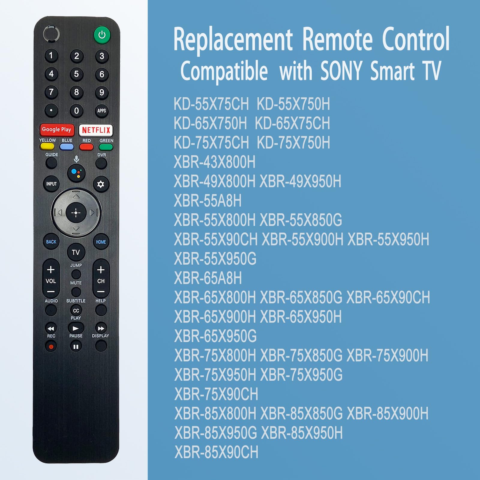 Remoto De Repuesto RMF-TX500P Sub RMF-TX500U RMF-TX500B Apto Para Sony A8H OLED 4K Ultra HDTV