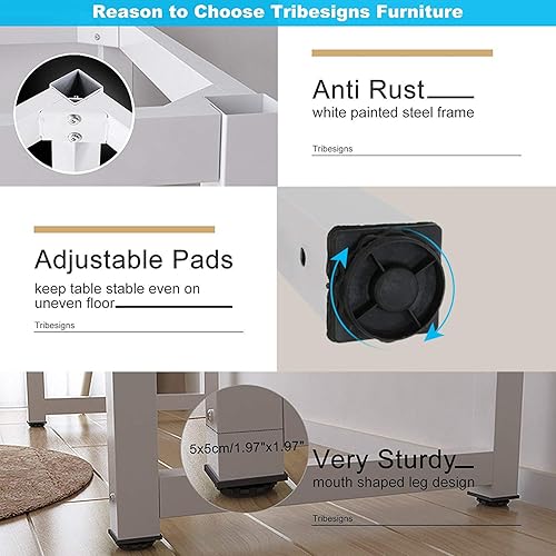 Miniatura 105 de Tribesigns - Escritorio para computadora, escritorio de oficina grande de 63 pulgadas, mesa de estudio, estación de trabajo para oficina en casa,