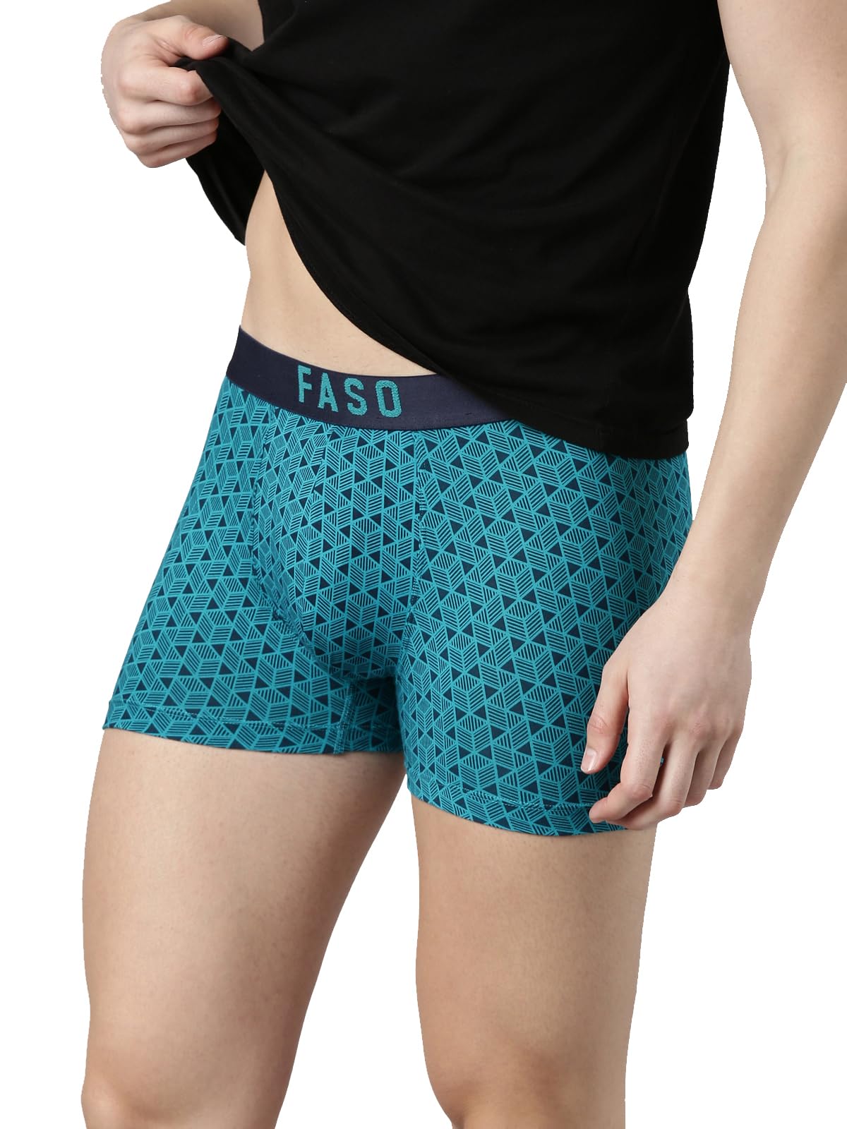 f a s o Men's Cotton Stretch Printed Trunks | Soft Breathable Underwear | Premium Stretch Fabric | Embossed Outer Elastic Waistband | Stylish Supportive Everyday Innerwear-picture-45