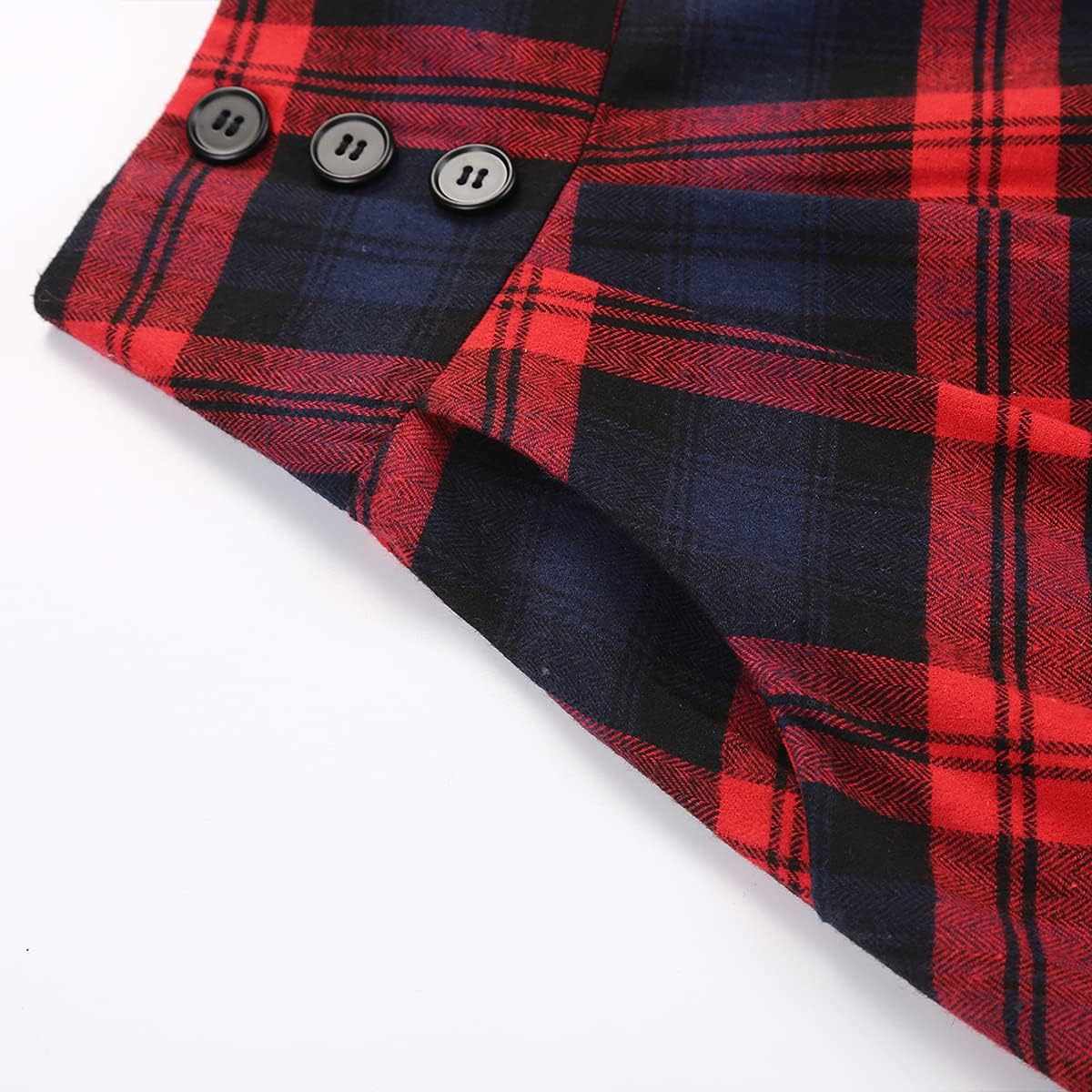 IDEALSANXUN Plaid Skirt for Womens High Waist Aline Pleated Midi Skirts - Image 5