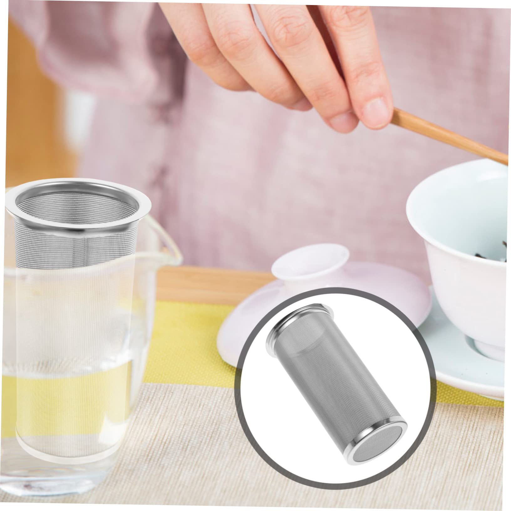 OUNONA 3piezas Colador De Café De Acero Inoxidable Filtro Reutilizable Para Infusión De Té y Café Compacto Para Uso Casa y Oficina