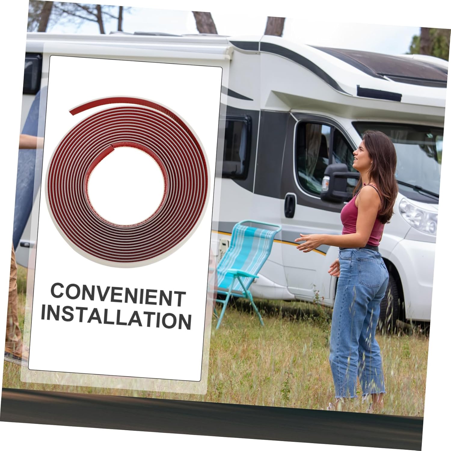 PVC Rain Diverter Strip for Rvs and Trucks J-Shaped Gutter Rail for Roof Water Drainage Easy Installation Rainwater Diversion White Weather Stripping