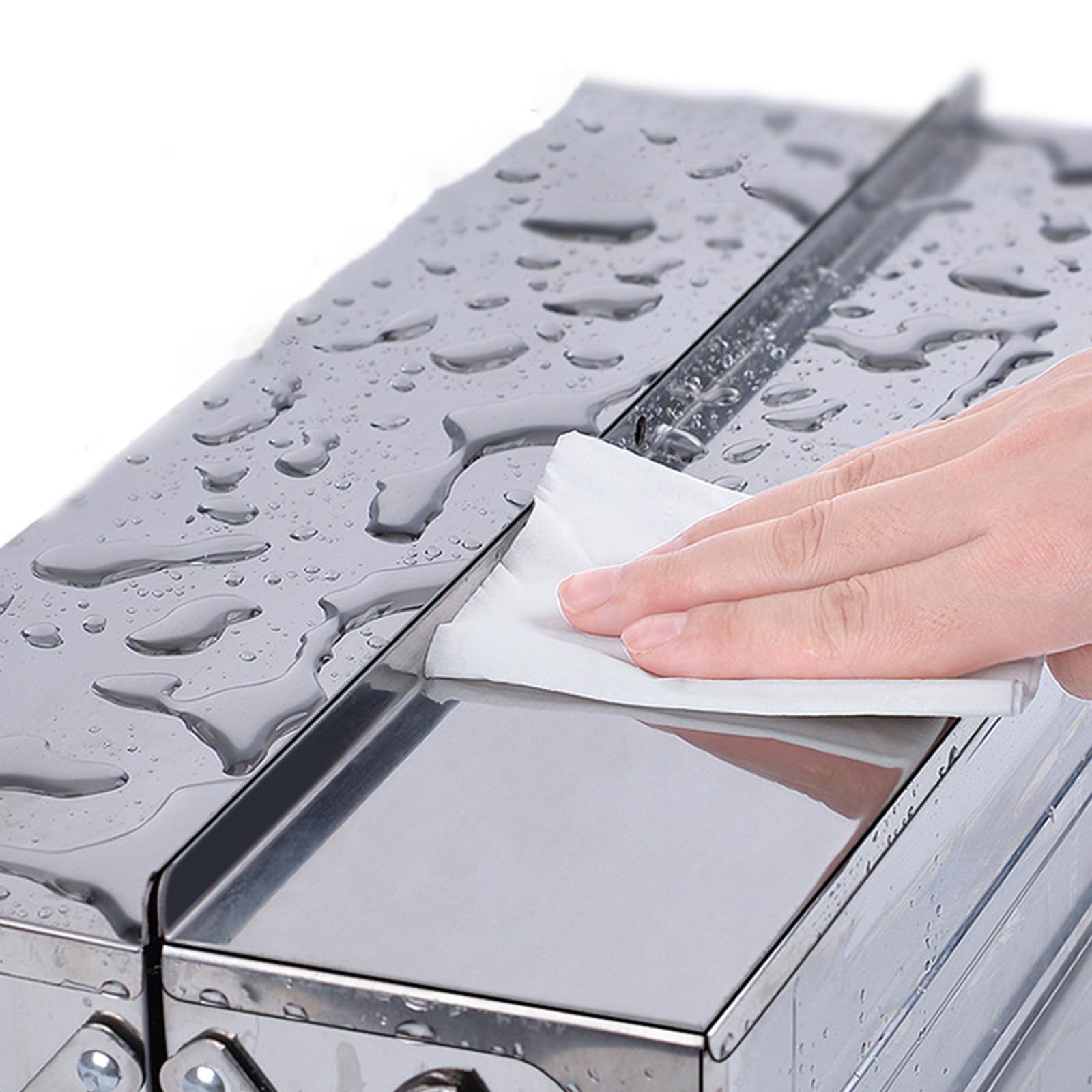 Amazon.co.jp:  スペース節約ダブル/3レイヤーデザイン折りたたみ式ステンレスツールボックスホーム修理用のストレージソリューション屋外キャンプ : DIY・工具・ガーデン 高耐久 多機能 折りたたみ式 ステンレススチール ツールボックス 省スペース 愛好家やプロの修理業者向け