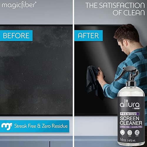 Miniatura 2 de Kit de limpiador de pantalla en aerosol y toallitas - Limpiador de pantalla de TV para Smart TV - Fórmula profesional de limpiador de monitor con