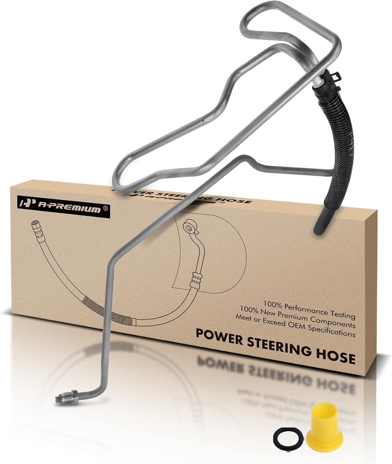 A-Premium Power Steering Return Hose Line Assembly Compatible with Buick Regal 2003-2004 & Pontiac Grand Prix 1997-2003, 3.8L, From Gear