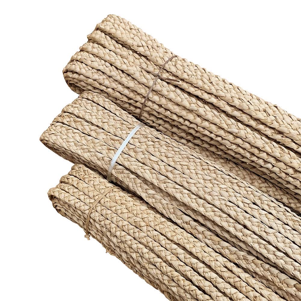 MATYASIGO 45 Meter Typha Pflanze Stroh Zöpfe Seil Handarbeit Gewebe DIY Basteln Material Home Dekor (Breite 0,9–1,1 cm)