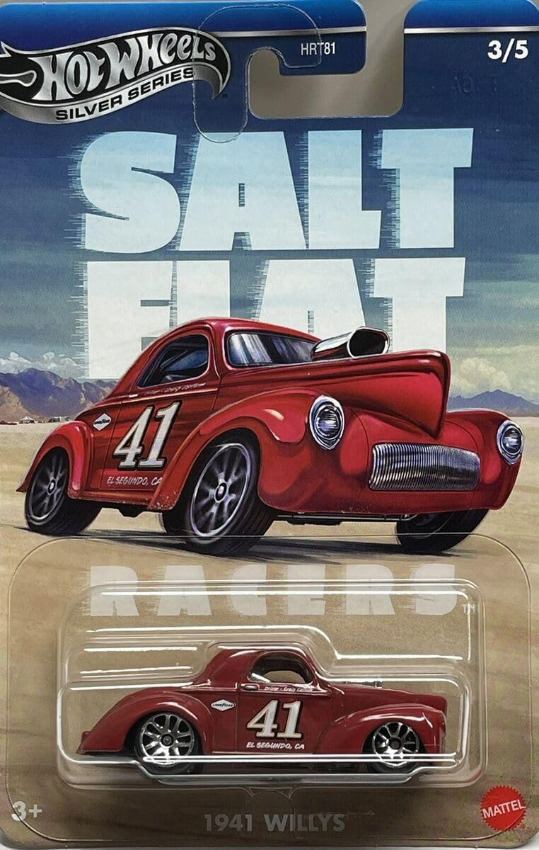 Hot Wheels - Silver Series - Salt Fiat Racers (1941 Willys) /Toys, Red, 2.017 Inches