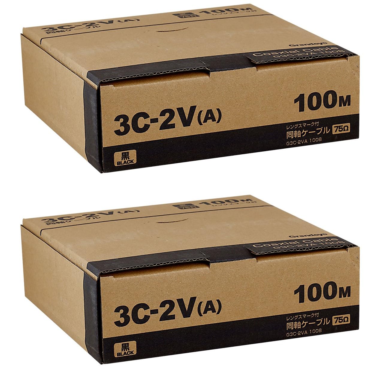 Amazon | 3C-2V(A) 同軸ケーブル 100M 防犯カメラケーブル レングス  