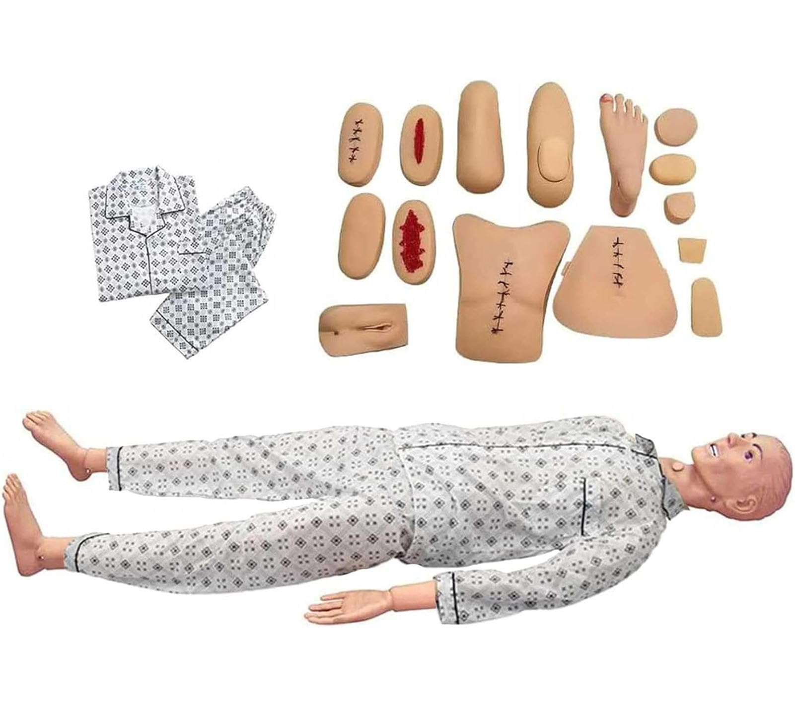 Générique Mannequin de formation en soins infirmiers Mannequin médical de formation PVC Corps entier Démonstration Mannequin humain Taille réelle 170 cm Modèle éducatif
