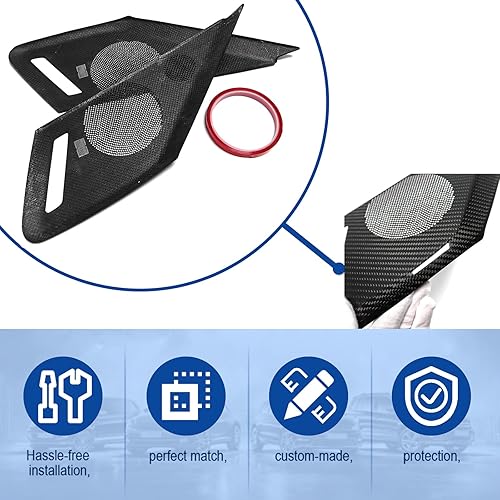 Miniatura 6 de Cubierta para altavoz de puerta lateral de automóvil para Corvette C8 Z06 Z51 ZR1 Stingray Coupe HTC 2020 2021 2022 2023 2024, rejillas de altavoz