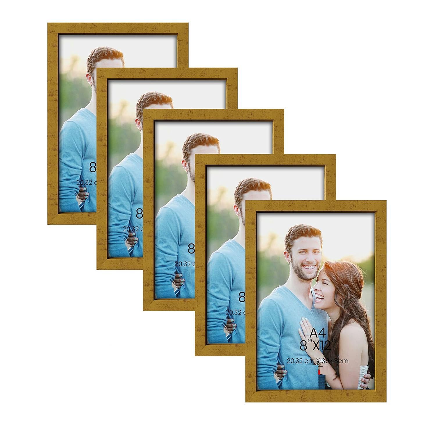 Nivasam A4 Size 8x12 Photo Frame Set of 5 Picture Frame For Home and Office Decoration Wall Hanging or Tabletop Wall Mounting or Horizontally Vertically, Shatter Resistant Plexiglass (Rustic) (B0D1CHZ5Q9) Amazon Price History, Amazon Price Tracker