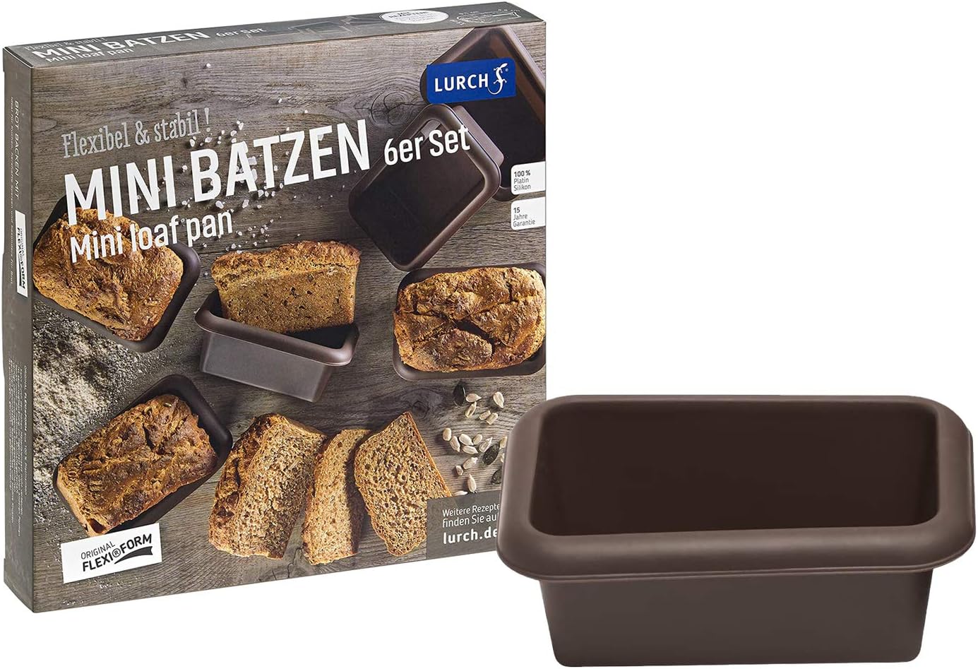 LURCH Germany Flexiform Mini Lump 6 pcs Set Brown