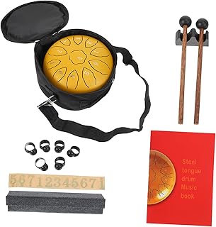 FAVOMOTO 1 Conjunto De Tambor De Língua De Aço Tambor Etéreo Yoga Meditação Tambor Profissional Tambor De Língua De Metal Tambor De Mão Em Tambor De Metal Tanques De Ioga De Aço