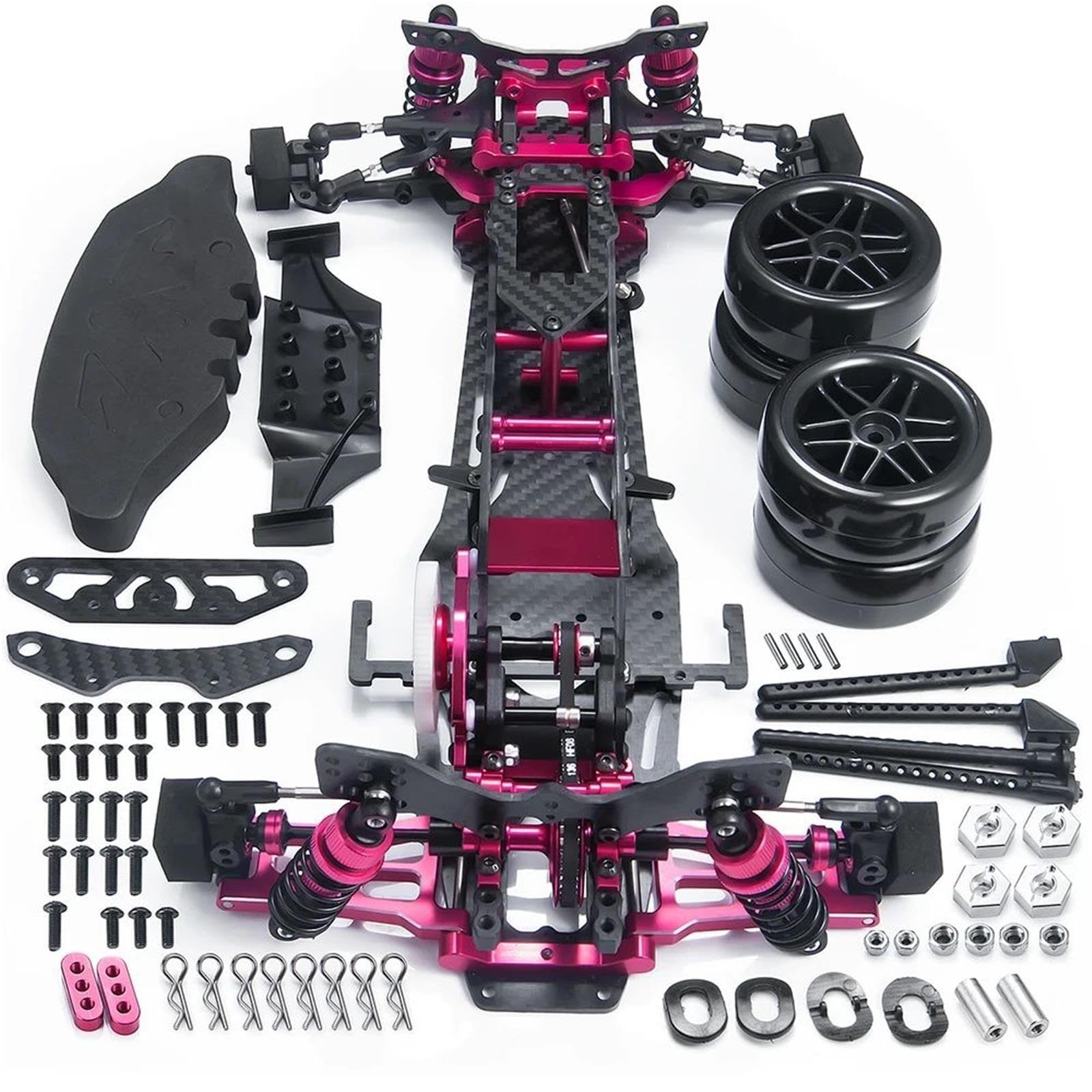 Kit Cadre Châssis Rc Empattement 205/257mm pour Sakura D5 Mr 1/10