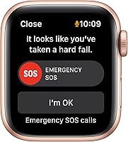 Vista 5 de Apple Reloj SE (GPS, 1.575 in) - Caja de aluminio dorada con correa deportiva Starlight - Regular con AppleCare+