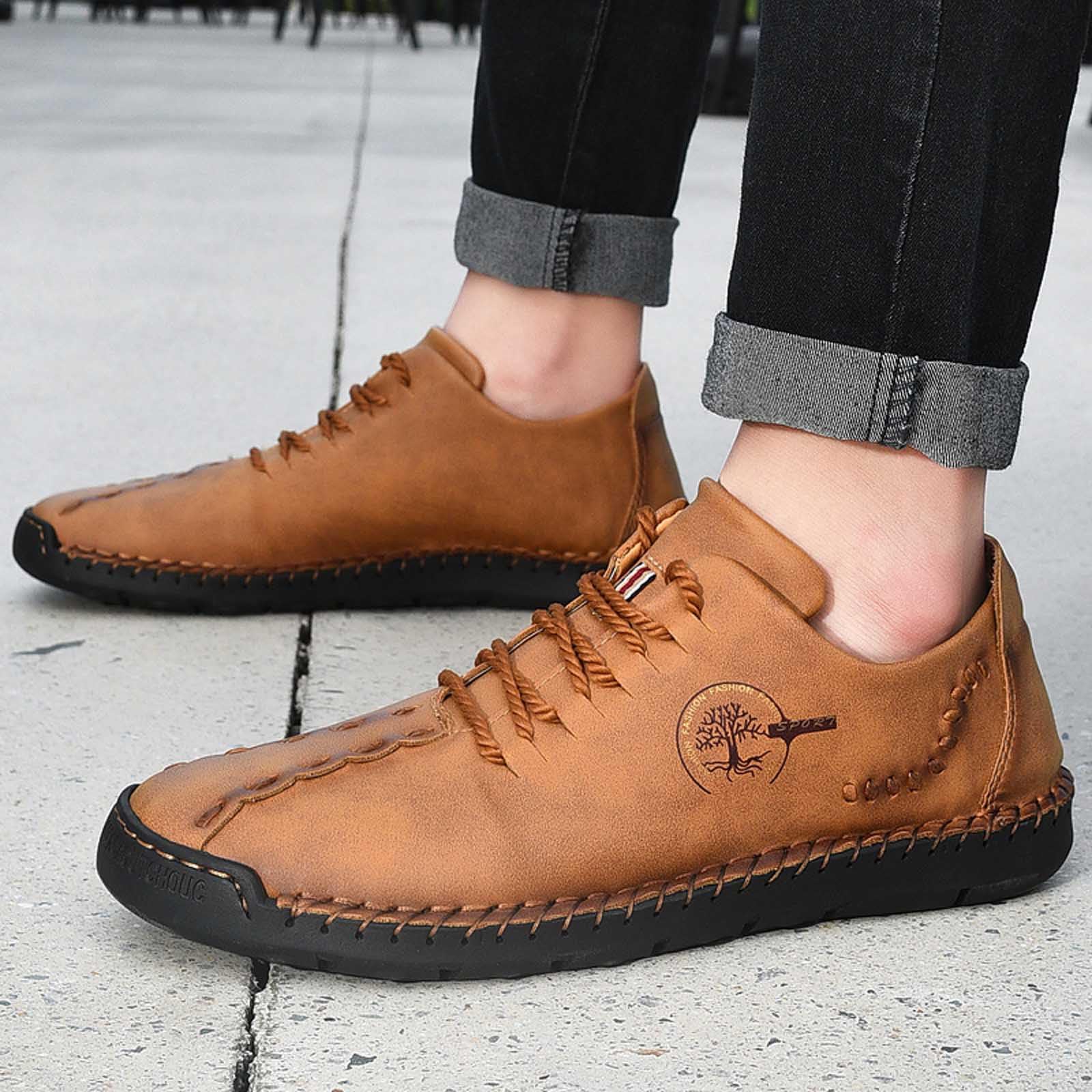 Zapatillas de ocio transpirables para hombre, cómodas zapatillas de senderismo sin cordones para el uso diario con suela antideslizante
