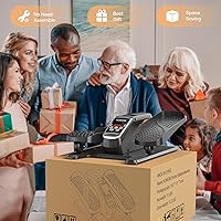 Vista 7 de HOMGIM Under Desk Elliptical Machine - Quiet Motorized Leg Exerciser with Smart Remote, 12-Speed Manual Programs Auto/3 Auto Programs LCD Display &