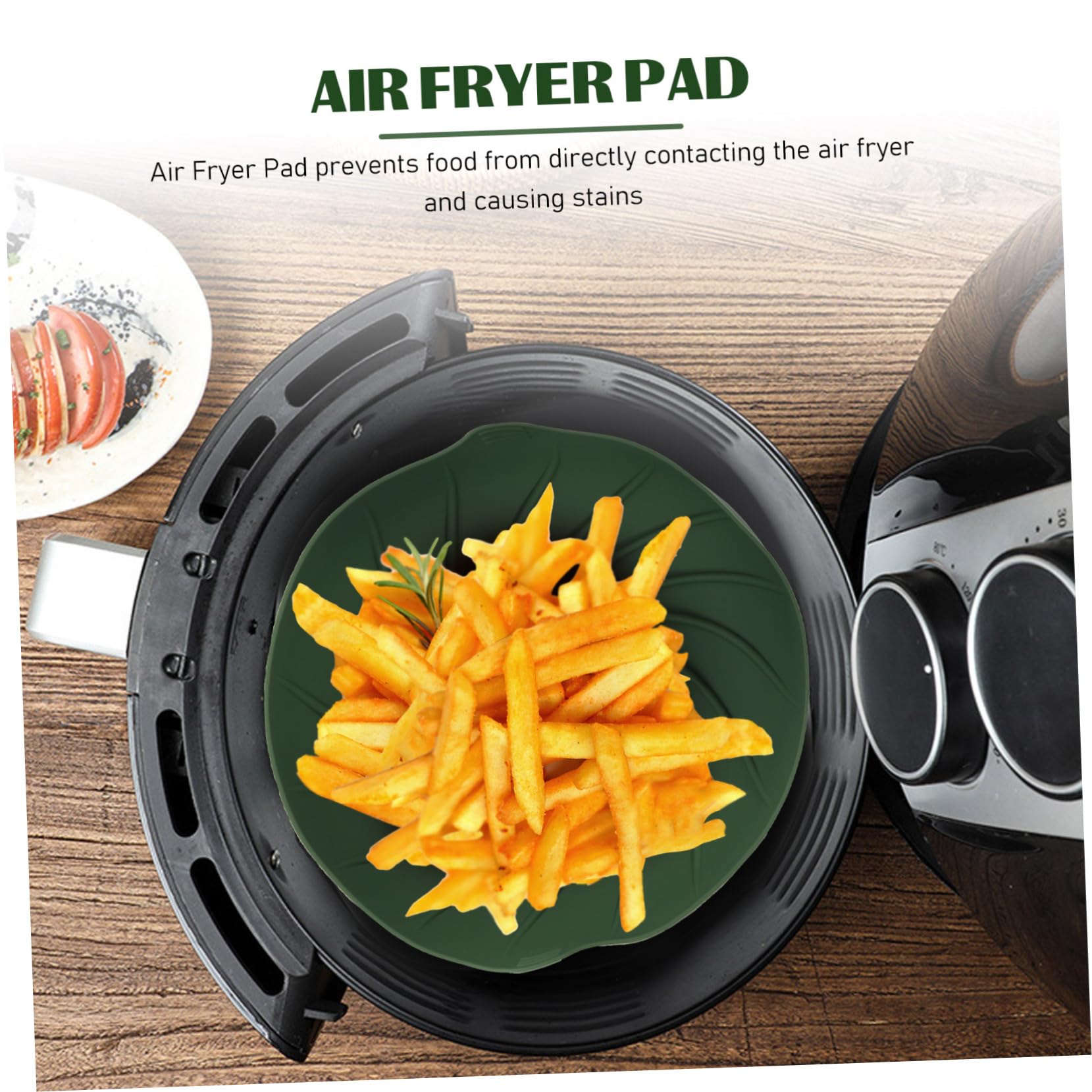 Zerodeko Silicone Air Fryer Baking Pad Reusable Non-stick Liner for Cleaning Baking Pot for Oven Air Fryer for Meats Veggies and Desserts