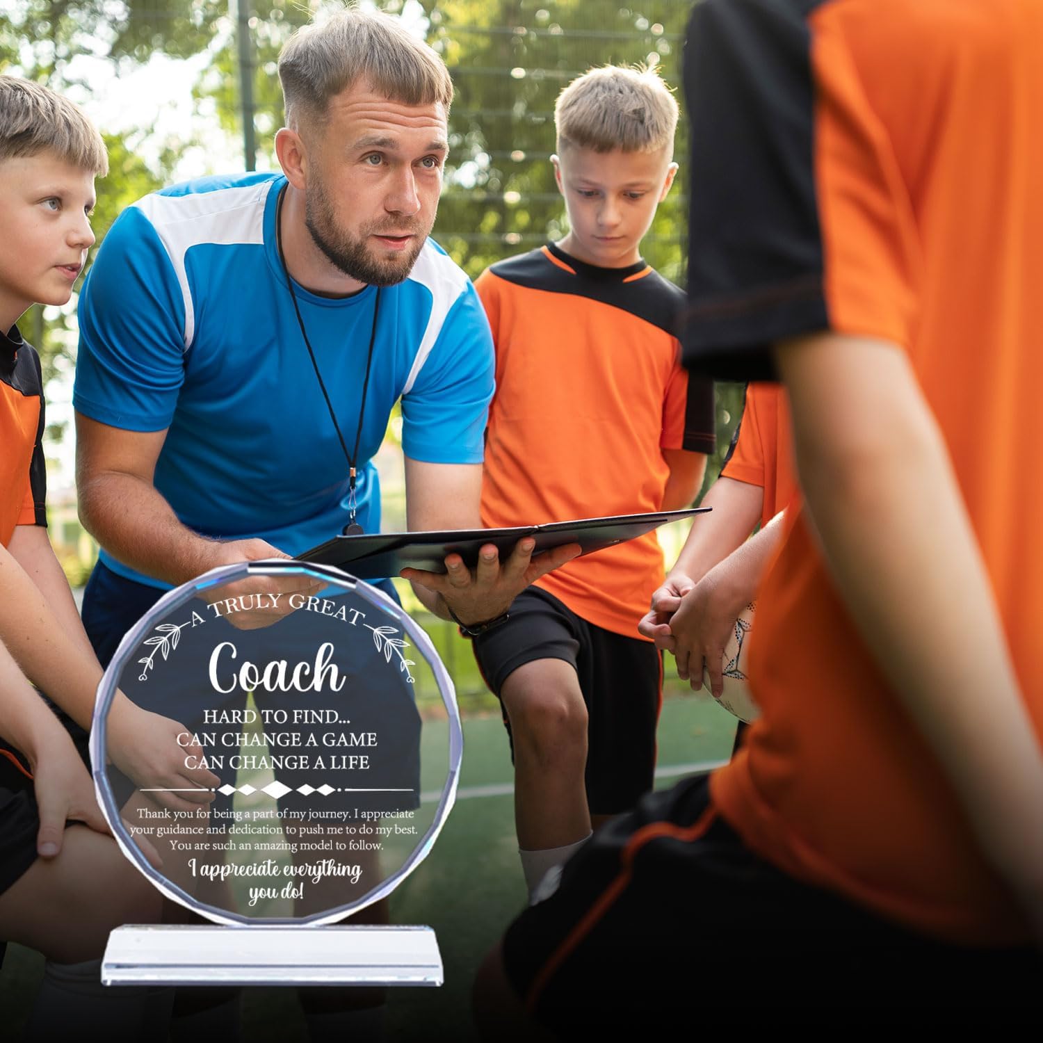Uniquilling Coach Gifts Exquisite Crystal Plaque with Gift Box Packaging, Basketball Soccer Football Gifts for Coach, Christmas/Retirement/Birthday/Teacher's Day Gifts for Coach - Image 9
