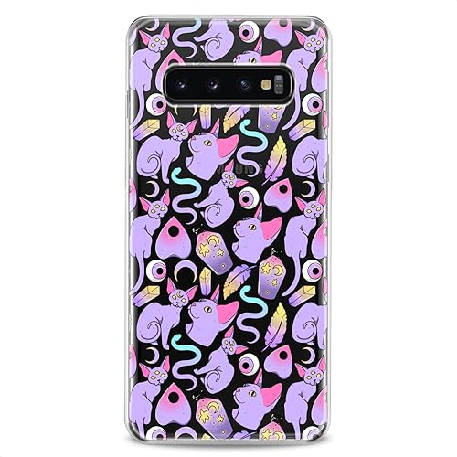 Miniatura 3 de Funda compatible con Samsung S24 S23 FE S22 Plus S21 Ultra S20+ S10 Note 20 S10e S9 Tarot Cards Flexible Ligero Diseño Spooky Witchcraft Clear Magic