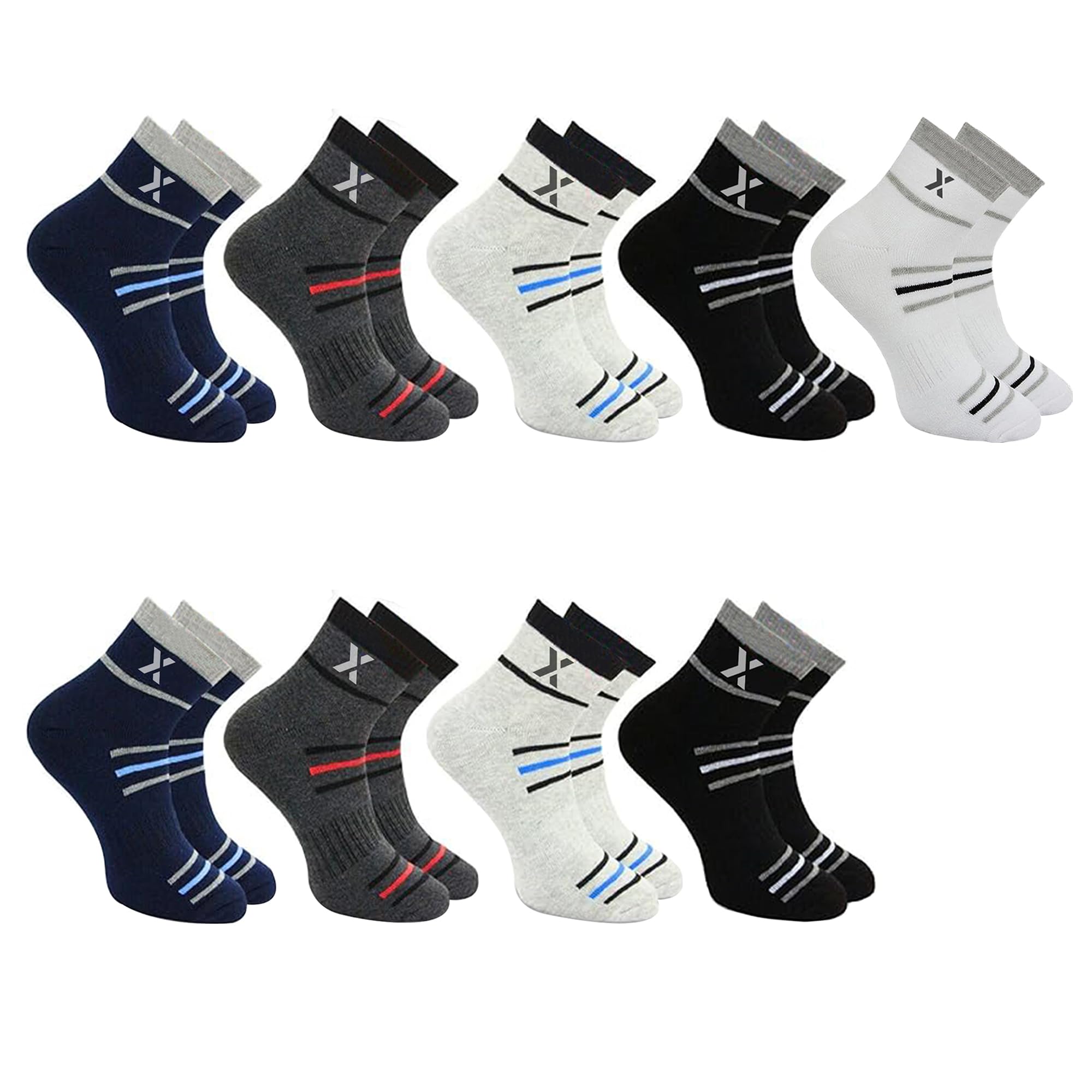 unaar Ankle Socks Smartstep Mix - Durable Cotton Ankle Socks for Men and Women, Soft and Breathable Design for All-Day Use – Pack of 9 (Modal-ZEN)-picture-44