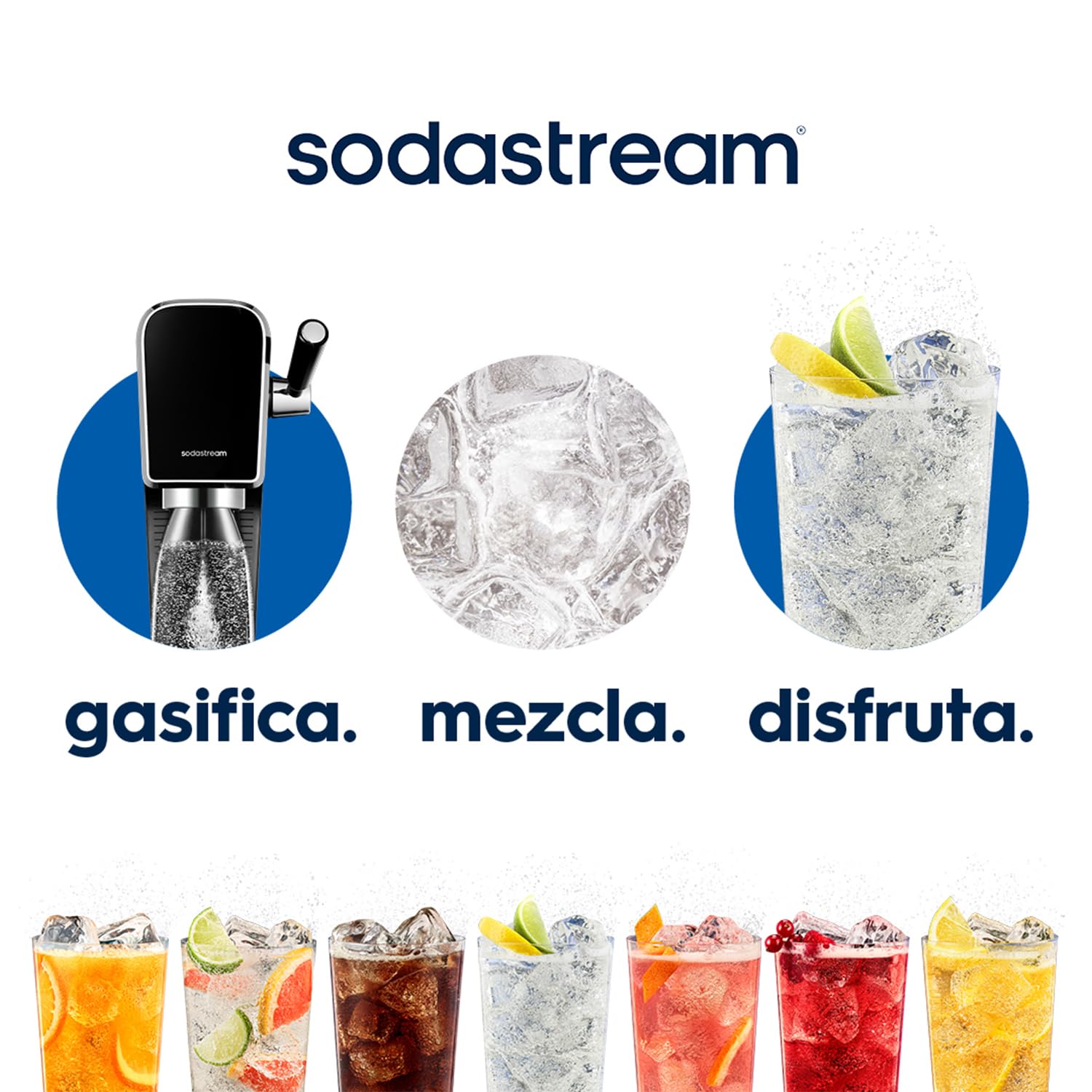 El gasificador de agua Art SodaStream incluye un cilindro de CO₂ para preparar 60 litros de agua con gas y una botella de 1 litro apta para el lavavajillas,reduce los residuos de plástico,color negro