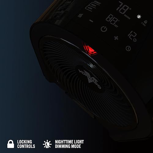 Miniatura 6 de Vornado Velocity 5R - Calentador de espacio para toda la habitación con control remoto, color negro