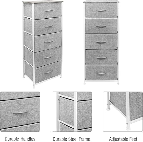 Vista 78 de Sorbus Cómoda de mesita de noche con 2 cajones de madera sintética, mesita de noche con almacenamiento para dormitorio, sala de estar, armario