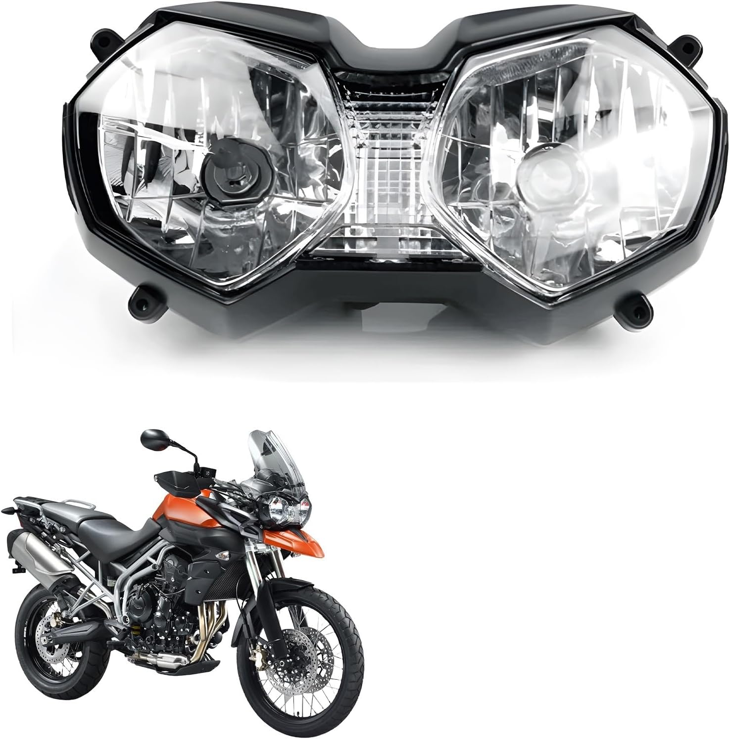 Motorcycle Headlight Compatible With Triumph Tiger 800 1200 XCA XCX XRX 2013-2018, Motorcycle Headlight Headlamp Assembly