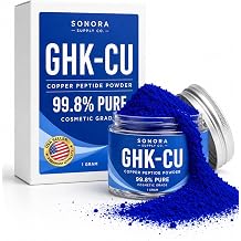 GHK-CU Powder - 99.8% Pure GHK-CU Peptide Powder - Raw Bulk Cosmetic Grade GHK-CU - - High Purity Raw GHK-Cu to Formulate Cosmetic Products and Preparations - Cosmetic Grade