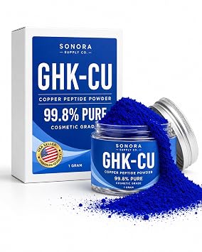 GHK-CU Powder - 99.8% Pure GHK-CU Peptide Powder - Raw Bulk Cosmetic Grade GHK-CU for Hair -