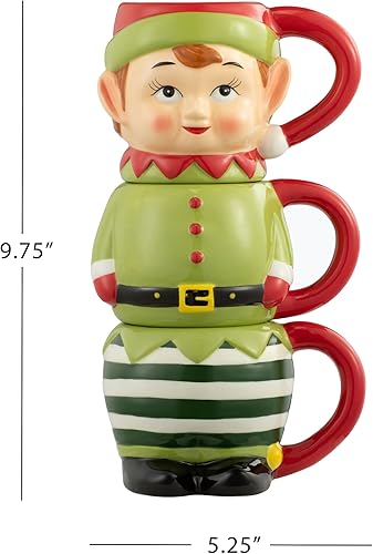 Miniatura 3 de Mr. Christmas Tazas apilables de elfo, talla única, verde, 85121