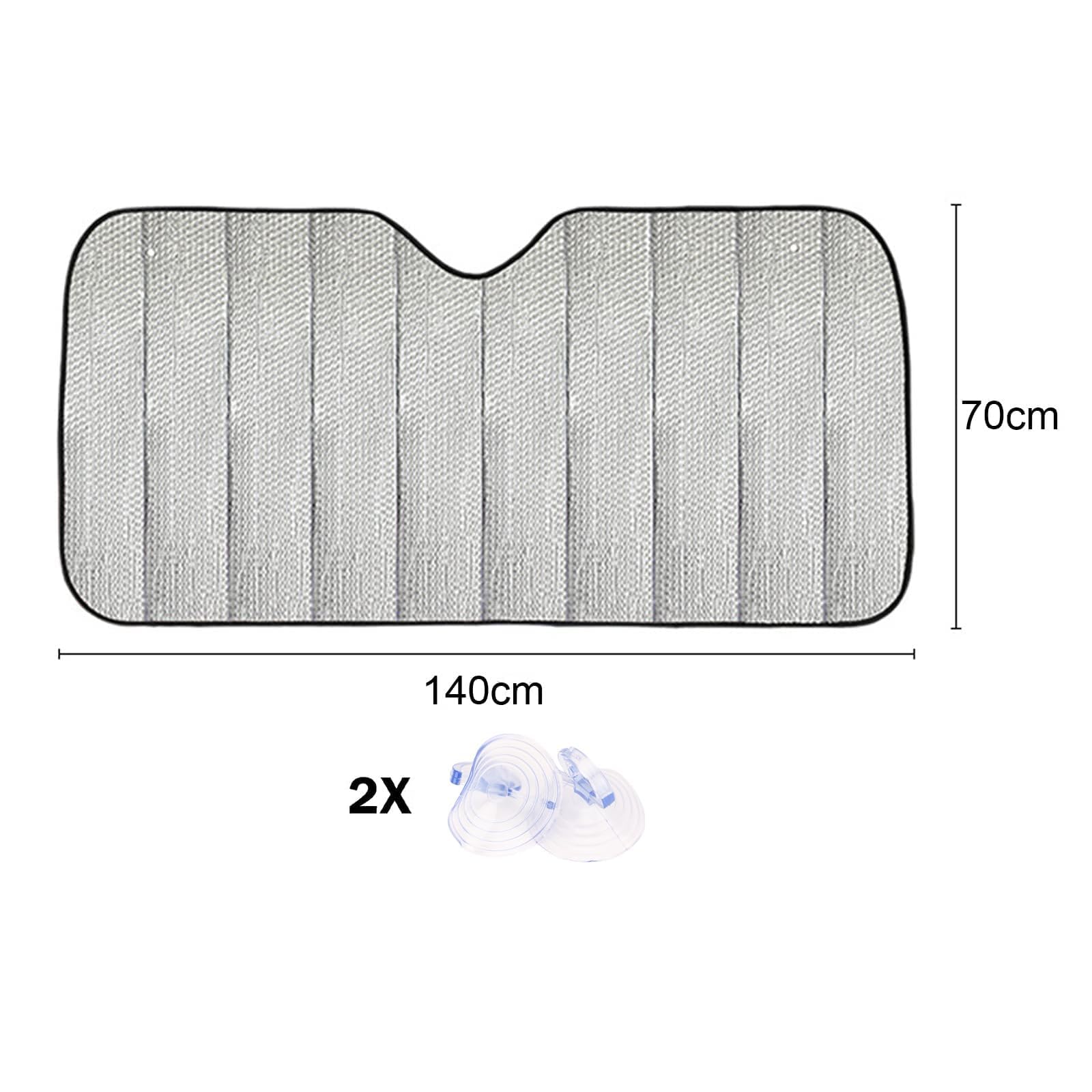 LEIVESTE - Parasole per auto Parabrezza interna pieghevole con elastici e ventose, coperture per sole contro i raggi UV (Blu)