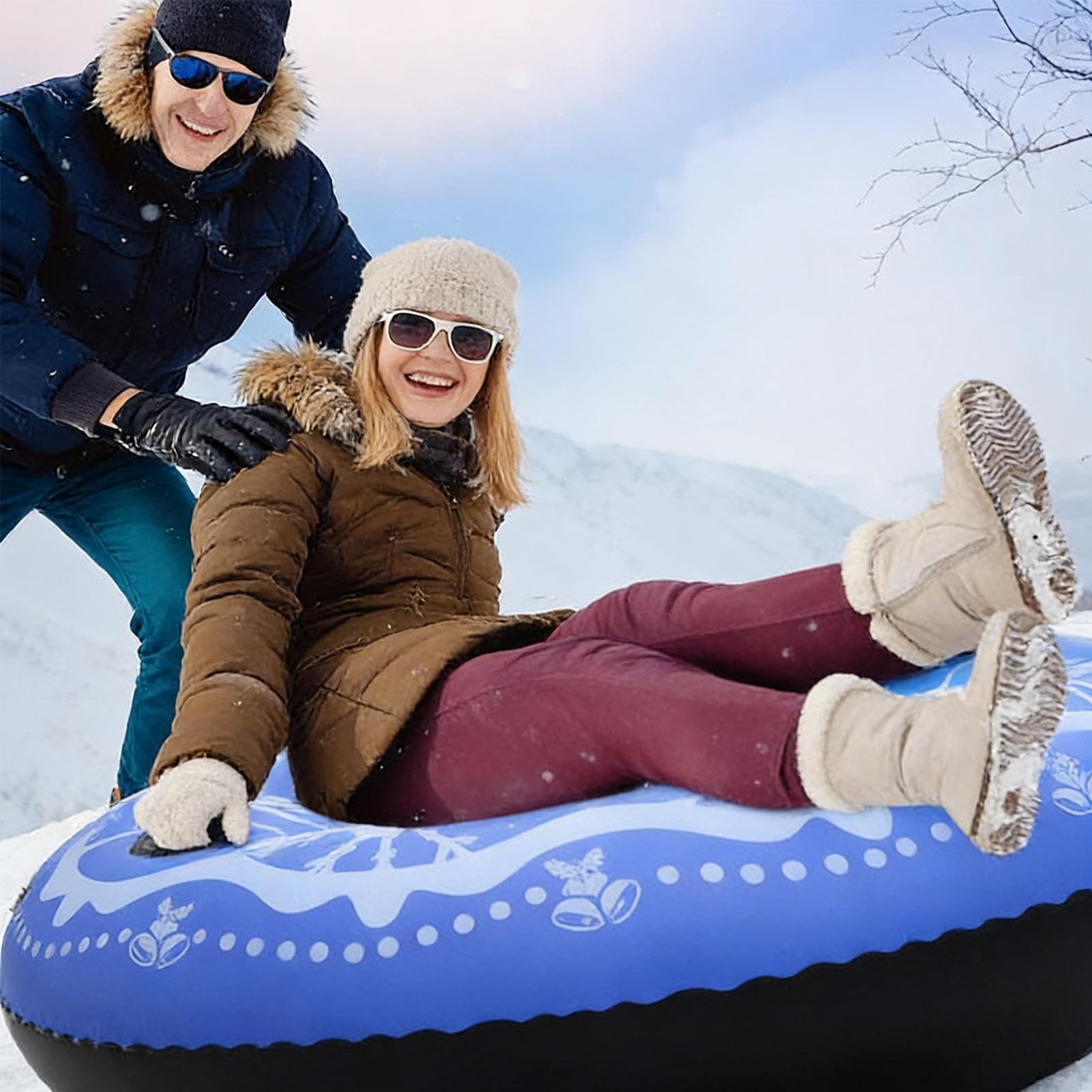 Bouée De Neige Robuste Jouet d'Hiver Gonflable Épais, et Robuste