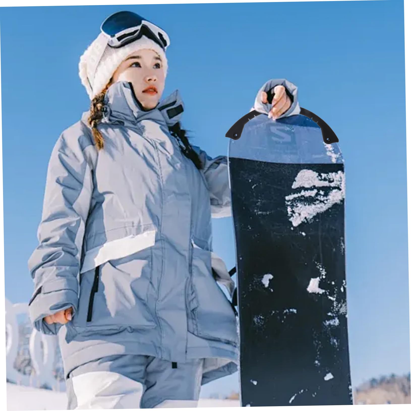 KOMBIUDA 2pezzi Protezione Bordi Snowboard Strisce Arrotondate per Longboard Skateboard Copertura Ammortizzante per Coda Punta Tavole Singole