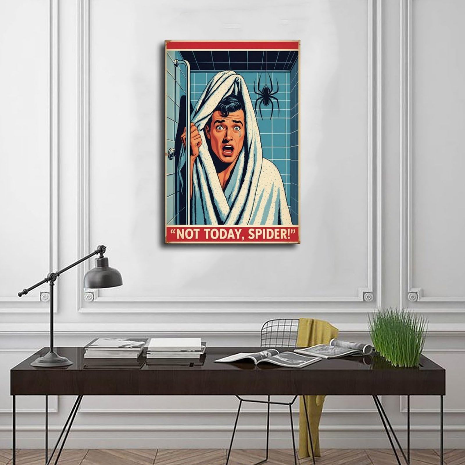 WLQZFRWV Poster rétro Pop Art de style bande dessinée - Décoration pour chambre à coucher, bureau, chambre - Cadeau - 60 x 90 cm
