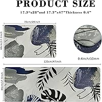 Vista 2 de Homcomoda Alfombras y tapetes de cocina antideslizantes y antifatiga, 2 piezas, bohemios, acolchados, impermeables, cómodos, para cocina, fregadero