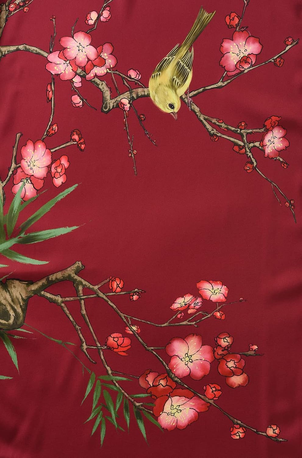 Ledamon Women's Plus Size Kimono Robe Long for Women - Pocket Floral Bathrobe Nightgown - Image 4